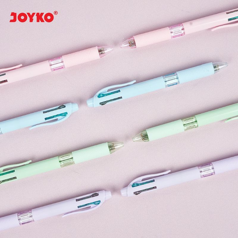 

Bulpen Cetek 4 Warna Joyko Quaco 4 Pen Lucu Pastel Warna Warni 0.7 mm BP-348