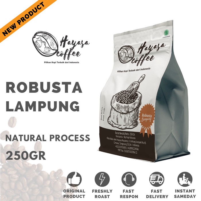 

Kopi Hayasa Lampung Robusta - 250 Gr - Bubuk Medium