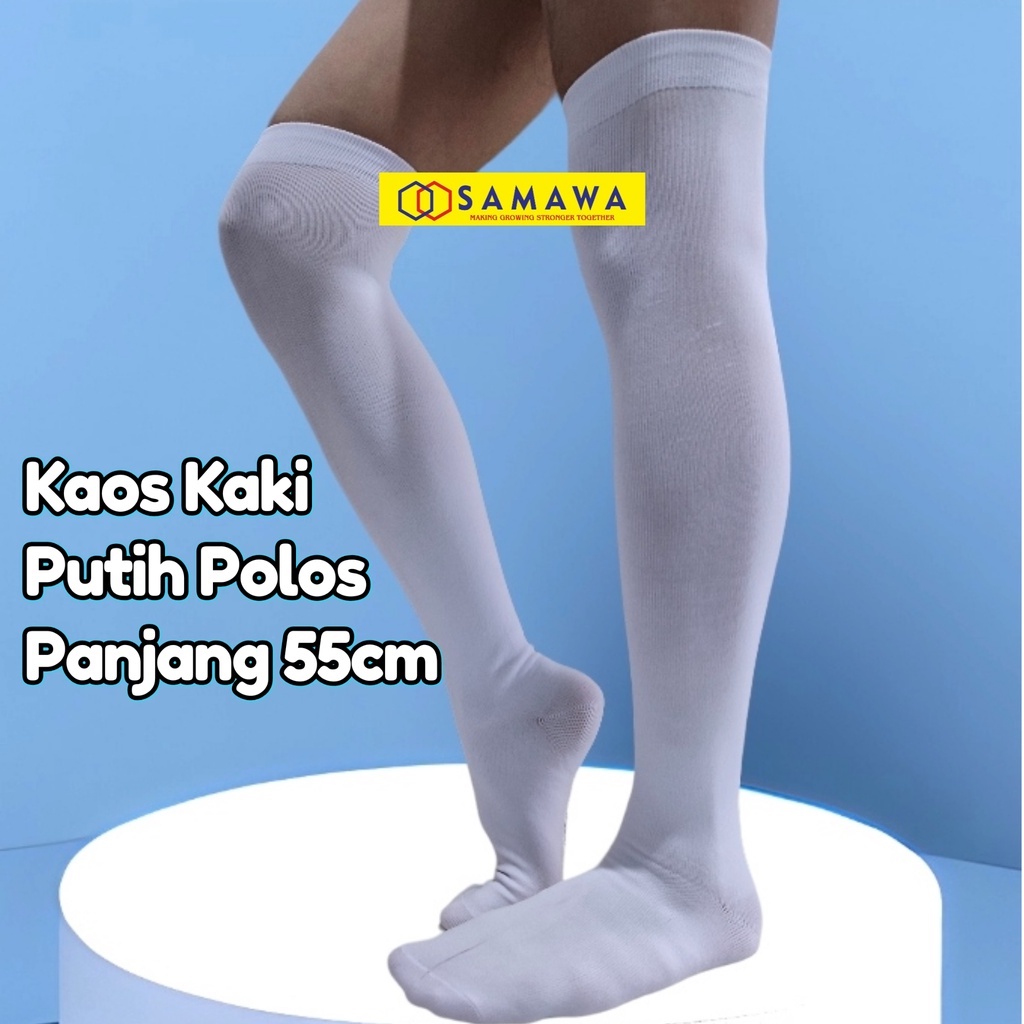 Kaos Kaki Wanita Tebal Murah Panjang 55cm Selutut/ Diatas Lutut Sepasang Kanan Kiri Cocok Untuk Muslimah Dan Kantoran