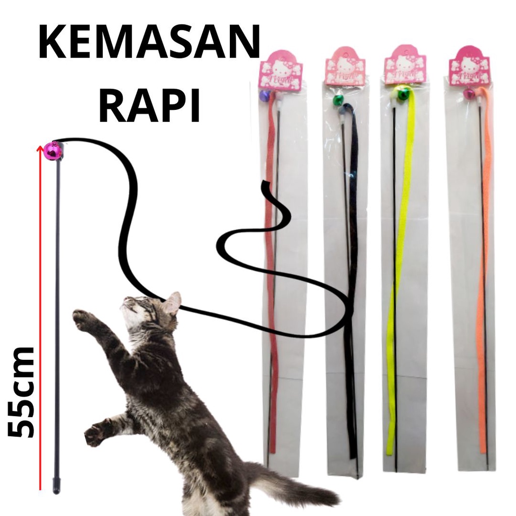 CAT TOYS Tongkat Rainbow Kucing Stick Cat Interaktif Warna Pelangi Untuk Kitten Peliharaan FEFARM
