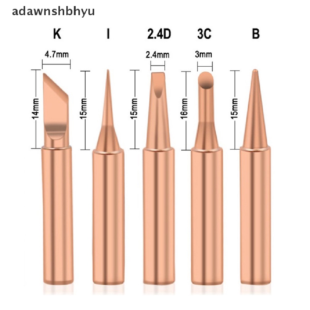 Adawnshbhyu Ujung Solder Tembaga Murni Inti Dalam Kepala Besi Listrik Seri 900M Solder Tips ID