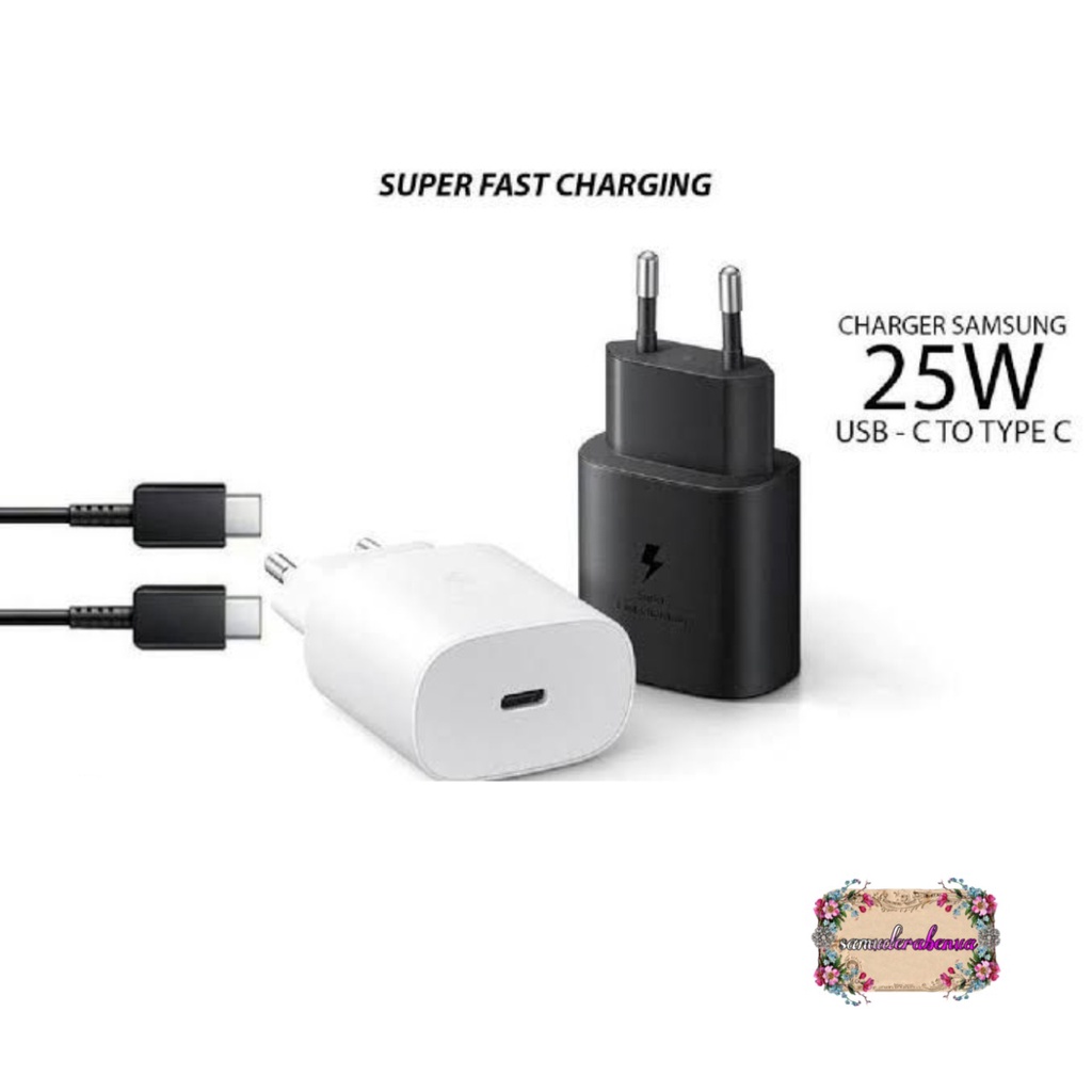 Adaptor Kepala batok Charger Casan Samsung Galaxy A33 A53 A73 5G a32 A52 a72 A52S note 10 note 20 S21 S21+ S21 ultra s22 s22ultra z flip 3 z fold 4 25W &amp; 45W Original USB C TO C Super Fast Charging SB4509