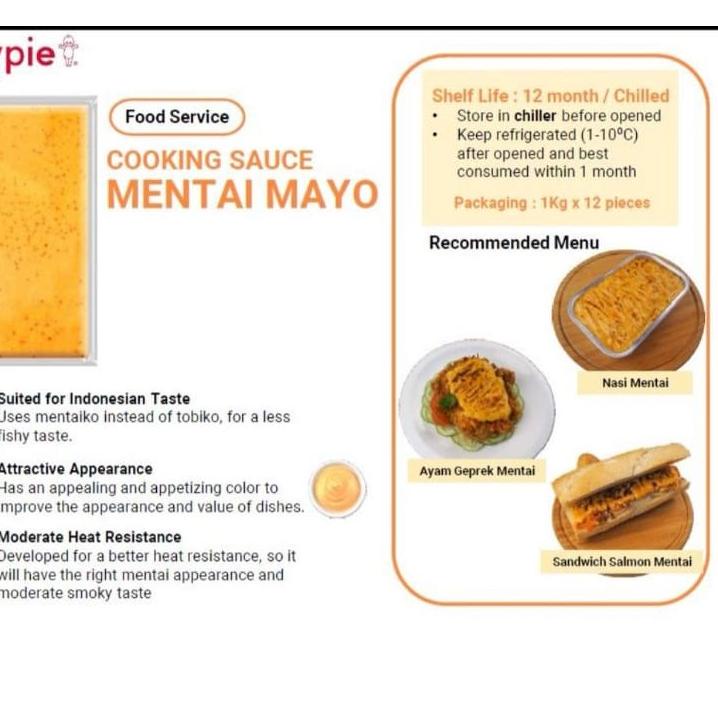

[KODE PRODUK RTQI96166] Kewpie Cooking Sauce Mentai Mayo 1kg - Saus Mentai