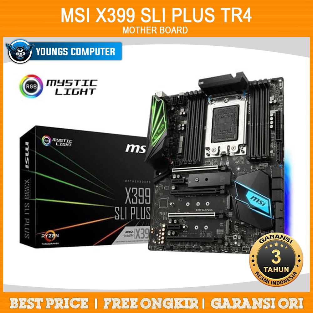 MOTHERBOARD AMD MSI X399 SLI PLUS TR4