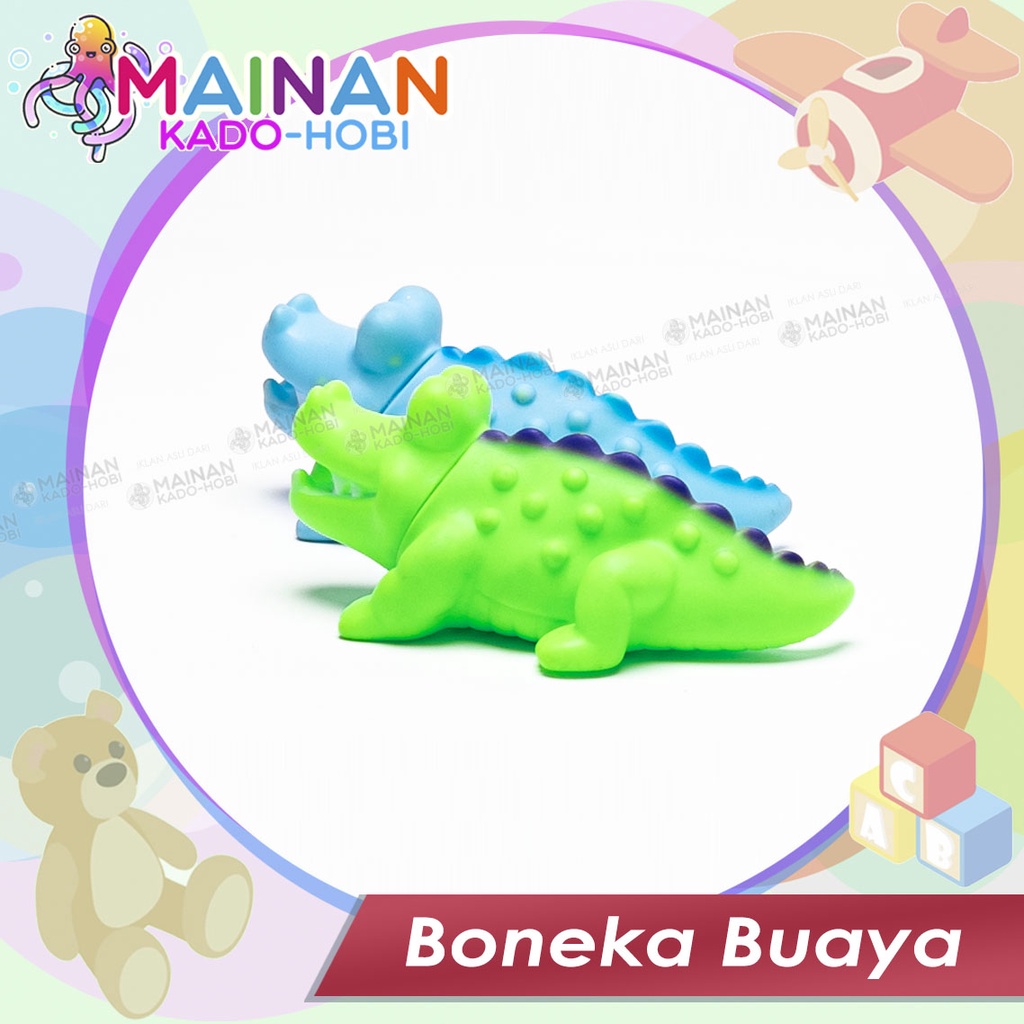 MAINAN MANDI ANAK CROCODILE BUAYA KARET BUNYI