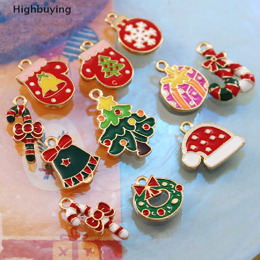 Hbid 10Pcs Sarung Tangan Natal Lonceng Pohon Enamel Liontin Ch Untuk Kalung Gelang Diy Membuat Perhiasan Craft Natal Dekorasi Perlengkapan Glory