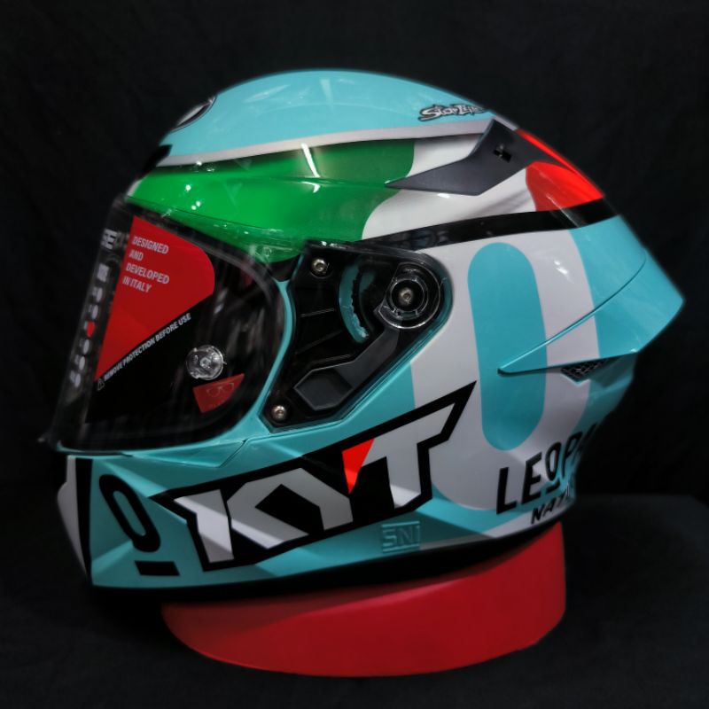helm kyt tt course leopard free spoiler rtf original