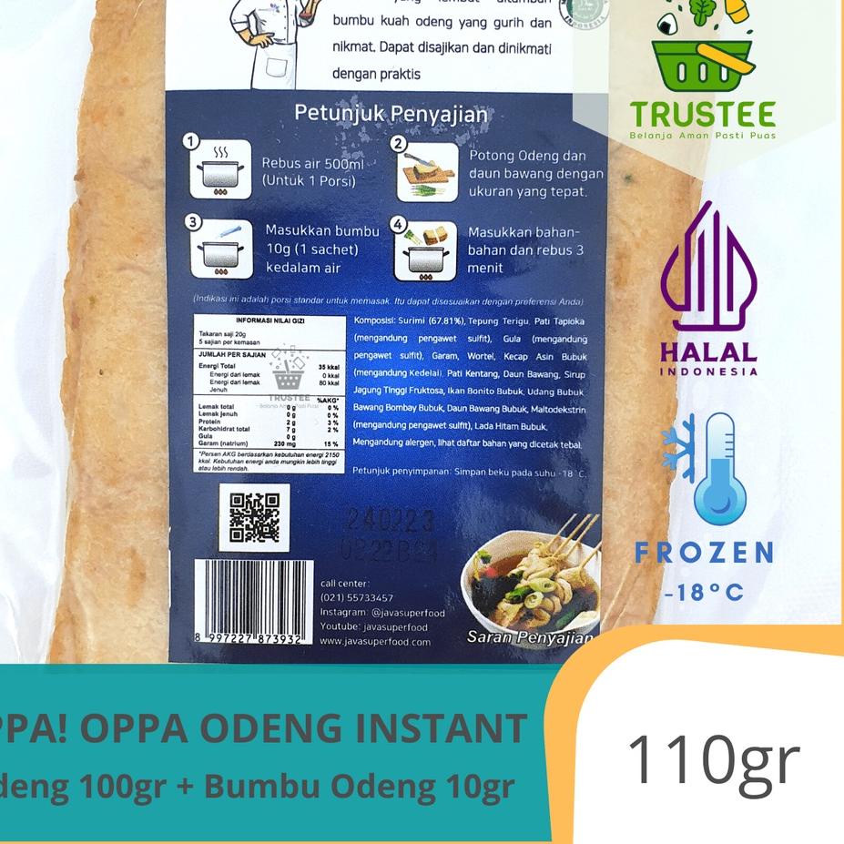 

Oppa! Oppa Oden Odeng 3 Lembar Eomuk Korean Fish Cake 100g + Bumbu Halal