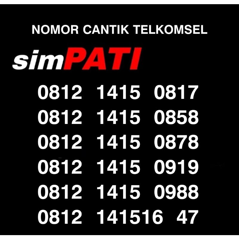NOMOR CANTIK SIMPATI 2008