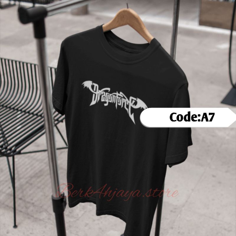 baju atasan pria DRAGONFORCE BAND/kaos dewasa pria wanita/t-shirt atasan pria hitam bahan cotton