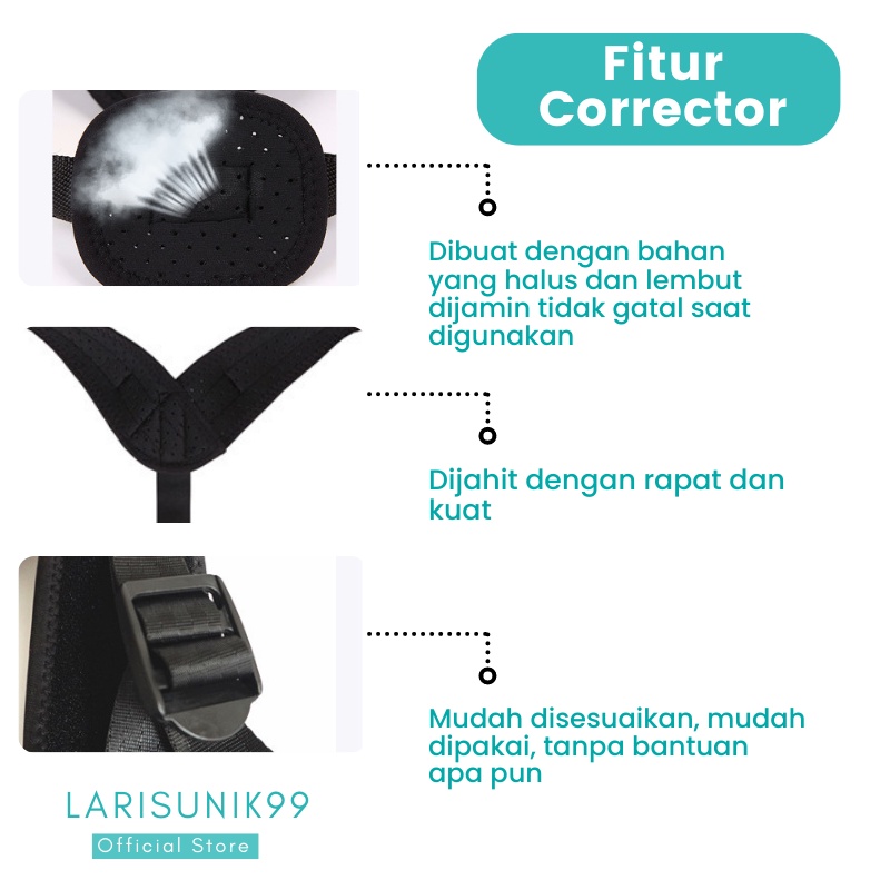 Terapi Penegak Pelurus Punggung Bungkuk CORRECTOR HARNESS Terapi Korektor Penyangga Penegak Pijit Punggung Back Posture Korektor Terapi Pijat Pemijat Punggung Bungkuk Otomatis Pria Wanita Terbaru