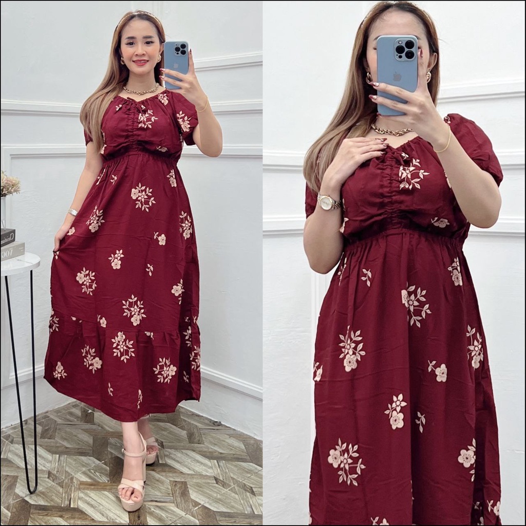 DASTER RAYON DRESS SERUT ELSA DASTER KEKINIAN VIRAL BISA COD