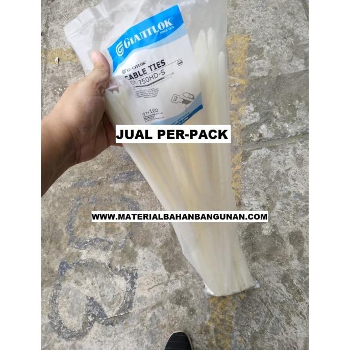 

Kabel Tis Jumbo 7.6 mm x 750 mm Besar Ties Dahan Pohon isi 100 Putih