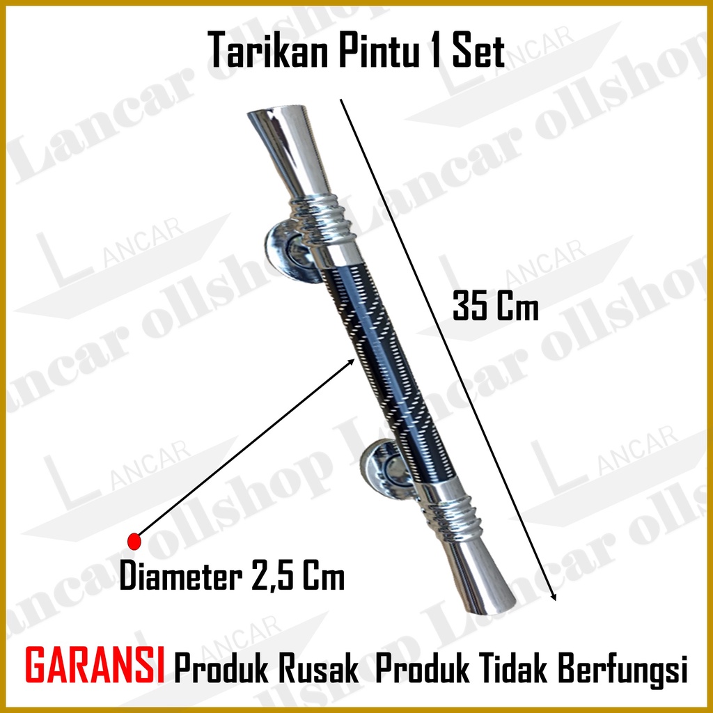 Tarikan Pegangan Gagang Pintu Rumah Sisik Hitam 1 Set / Handle Pintu Rumah 35 Cm Murah Minimalis Tarikan Pintu Pull Gagang Pintu Awet Murah