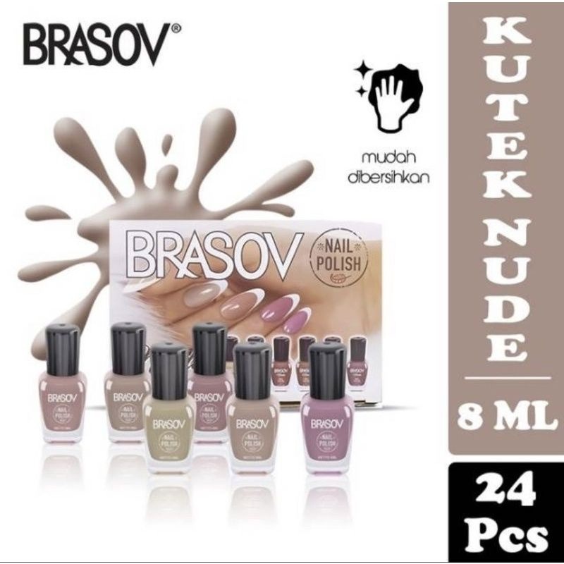 Brasov Nail Polish Nude Kutek 8 ML Halal