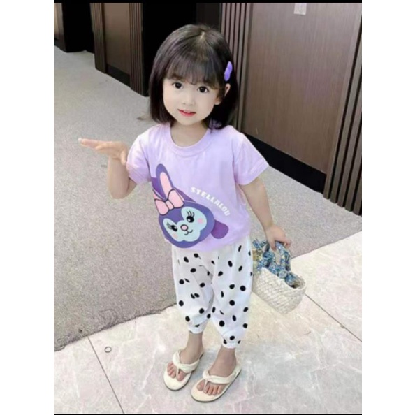 SETELAN BAJU ANAK BONEKA 3D IMPORT (2-7 TAHUN)/SETCEL MOTIF BONEKA 3D ANAK PEREMPUAN