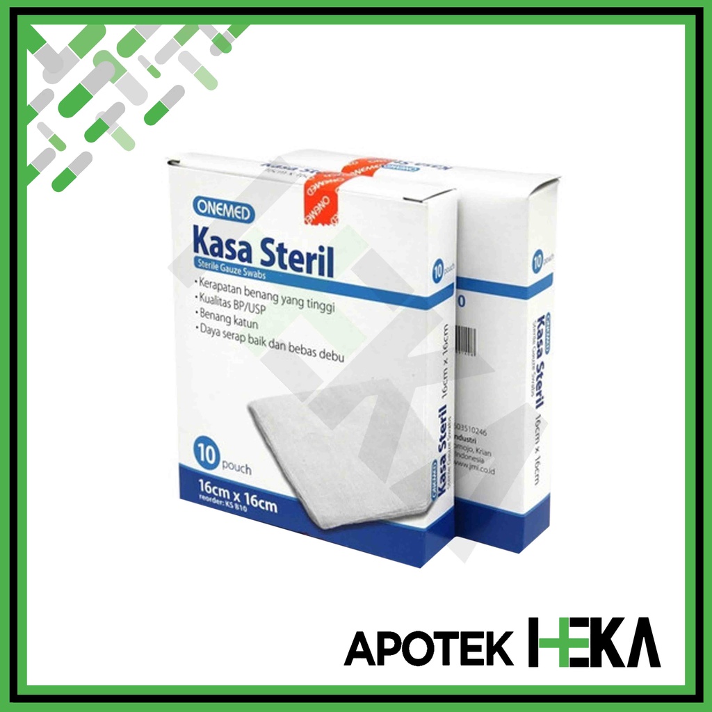 Kasa Sterile 16x16 Onemed Box Isi 10 pcs Kasa Lipat Katun KS B10 (SEMARANG)