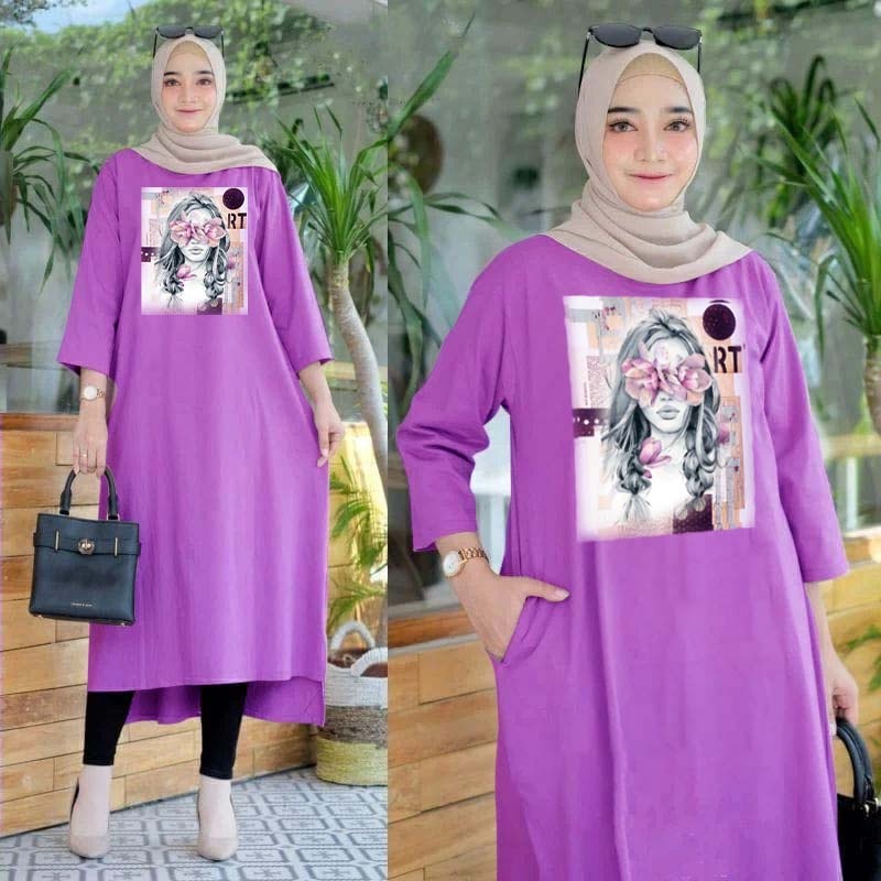 FF LONG TUNIK HIJAB COLABORATION TUNIK WANITA TERBARU 16