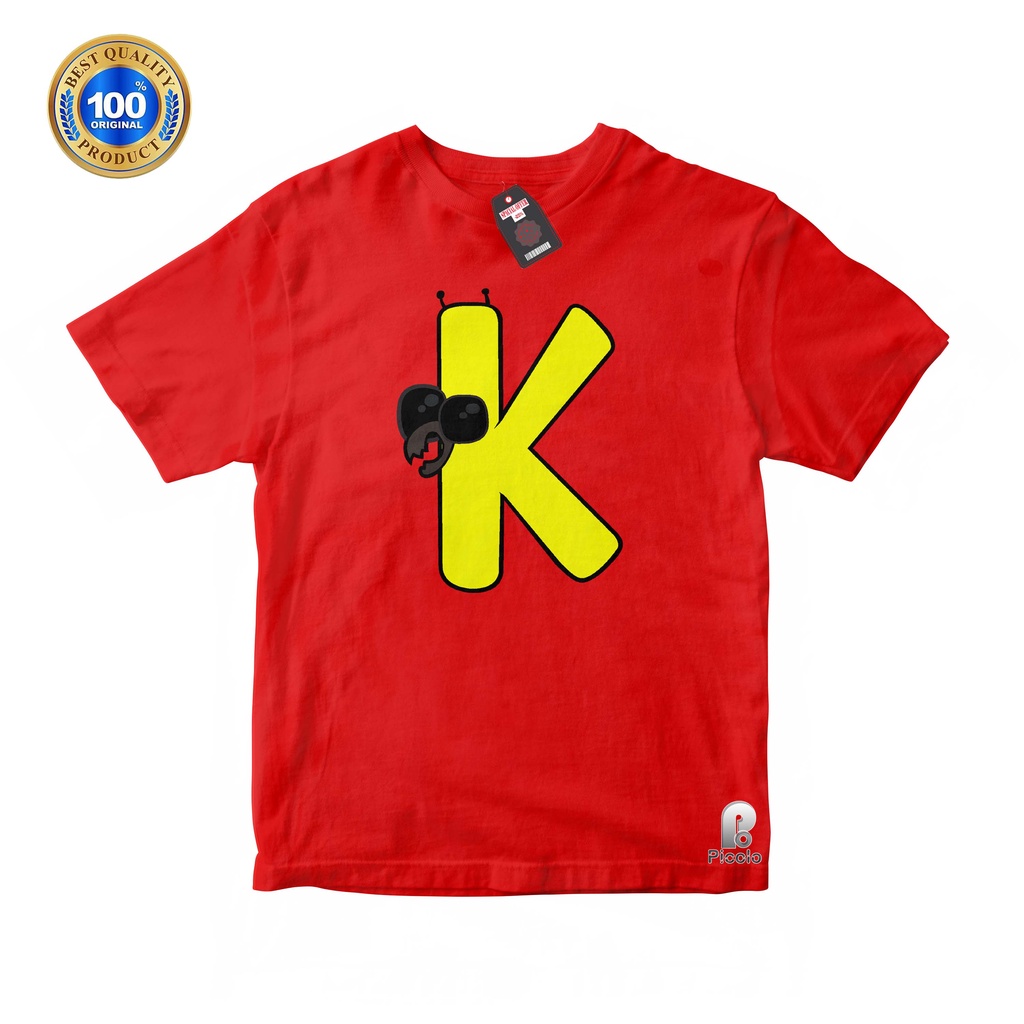 BAJU ANAK KAOS ATASAN ANAK KARAKTER K ALPHABET LORE UNISEX Bahan COTTUN (FREE NAMA)