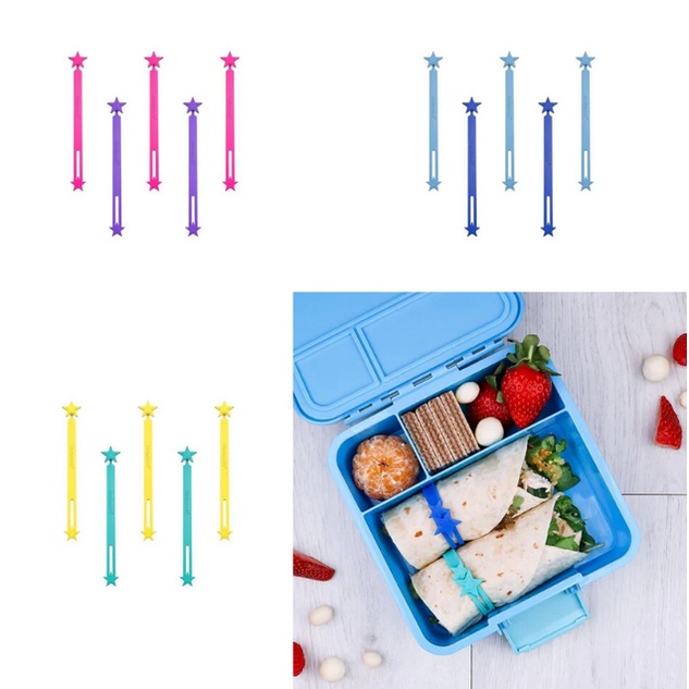 Lunch Punch Silicone Wrap Bands 5pcs - Hiasan Kotak Bekal Lunch Box Anak