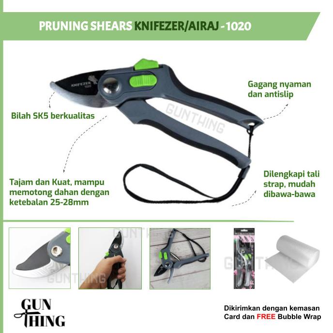 Sale Gunting Pruning 1020 - Knifezer / Airaj - Gunting Dahan Bunga Ranting Termurah