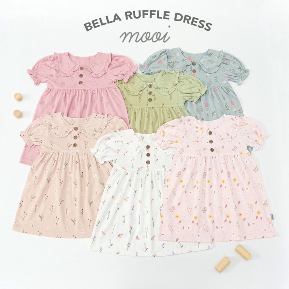 MOOI BELLA RUFFLE DRESS FLOWER / DRESS ANAK PEREMPUAN