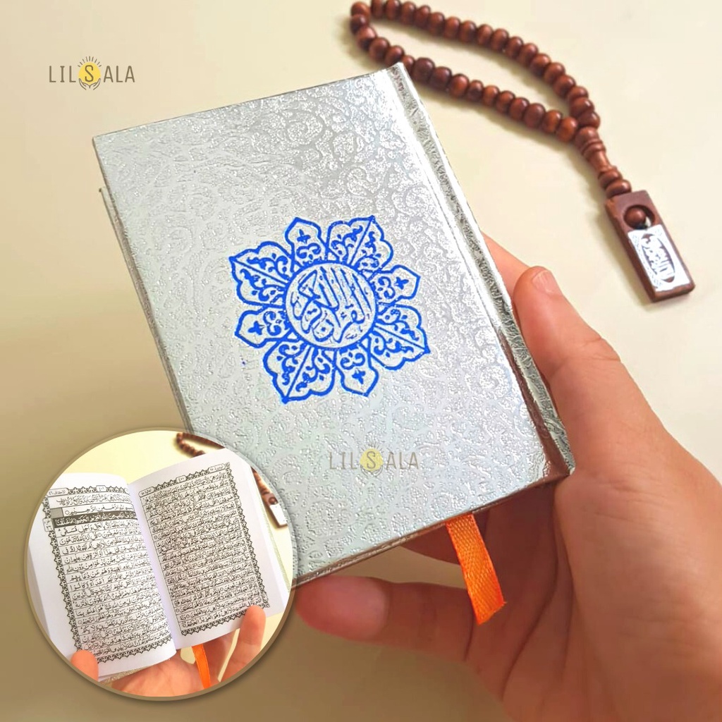 [QTsilver] Al Quran Saku Silver Murah Free Tasbih Cover Silver Travelling Kecil Mini