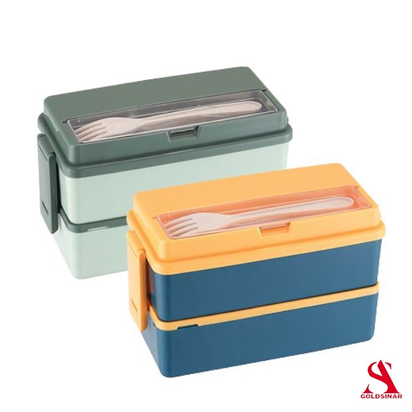KOTAK BEKAL 2 SUSUN/ LUNCH BOX SET/ KOTAK MAKAN 2SUSUN