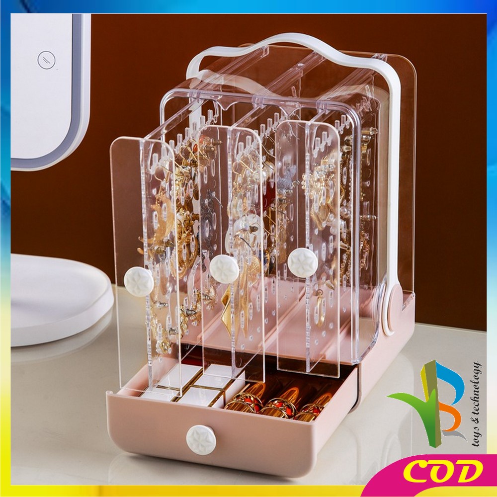 RB-K17 Rak Perhiasan Anti Debu Rak Anting Aksesoris Wanita Acrylic Tempat Penyimpanan Jewelry Box