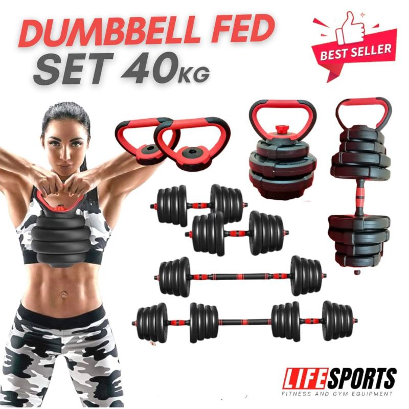 Dumbell PVC 40 kg Life Sport