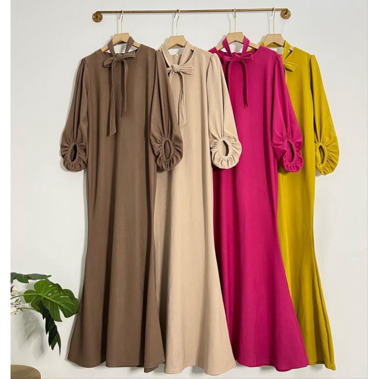 DRESS DUYUNG KNIT PREMIUM DRESS MERMAID TERBARU/AZURA MIDI DRESS KOREA KEKINIAN/SALLY DRESS/FAR MOSLEMSTORE