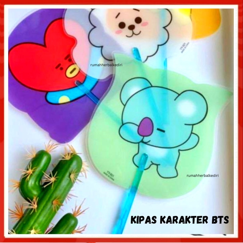 Kipas Karakter BTS Kipas K-pop Kipas Tangan Handfan Kipas Kerang BT21