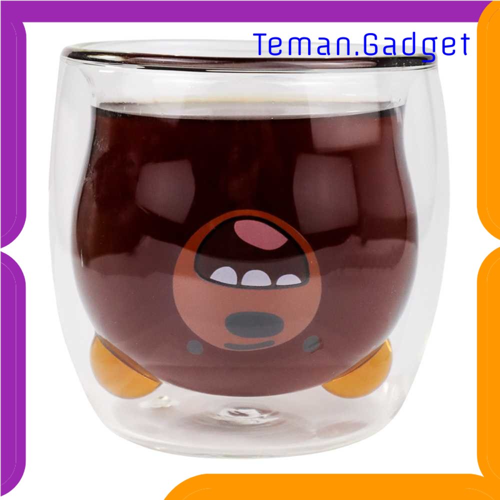 TG - DPR ASLESY Gelas Mug Animal Double Wall Layer Bear Cup 250ml - C8785