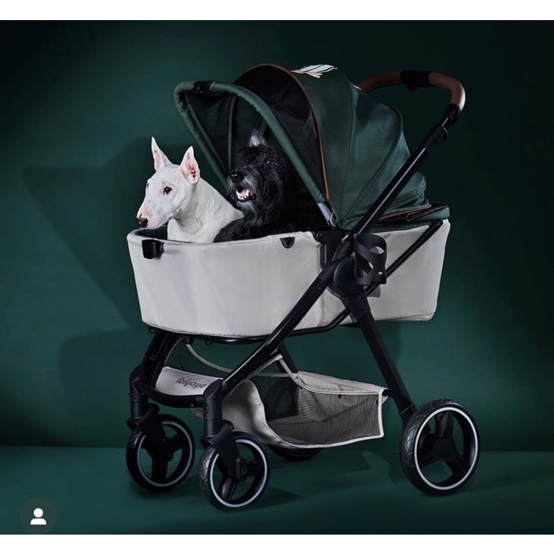 Ibiyaya Retro Lux Green stroller Anjing Kucing