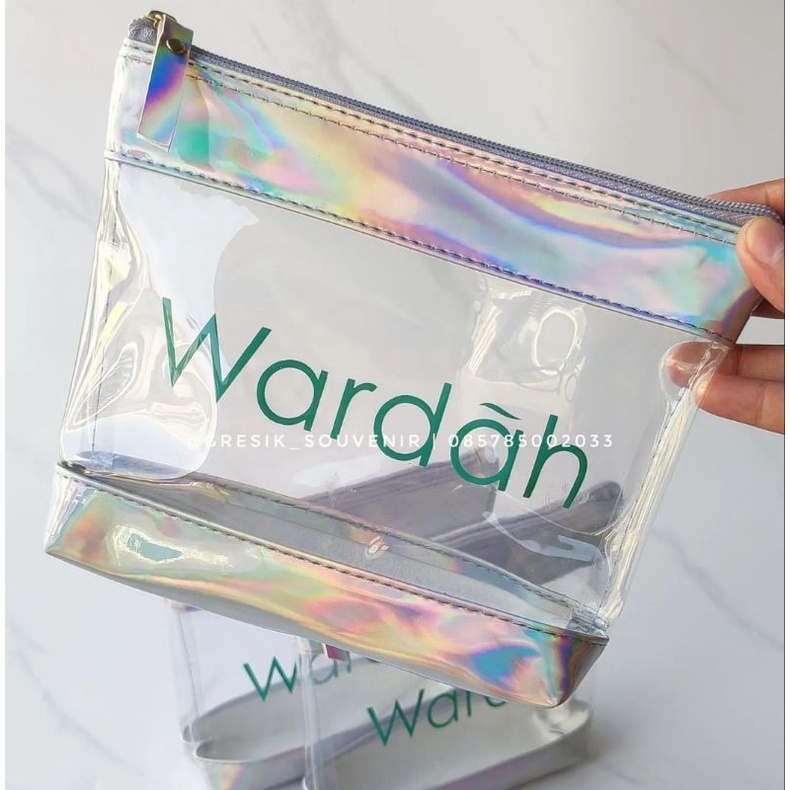 CLEAR POUCH KOMBINASI HOLOGRAM CUSTOM MIN ORDER 100PC