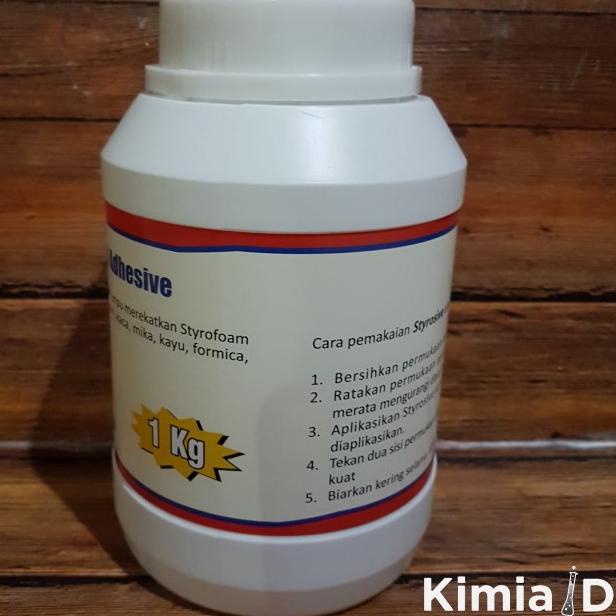 Termurah Lem Styrofoam 1Kg - Lem Kertas Kardus Plastik Logam Mika Kaca - Adhesive Gabus Plastik Trip