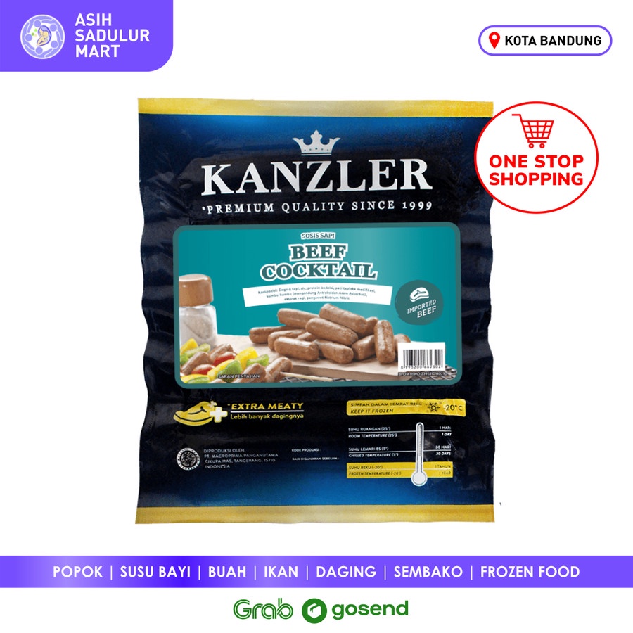 Kanzler Sosis Cocktail Premium 500gr Frozen Bandung