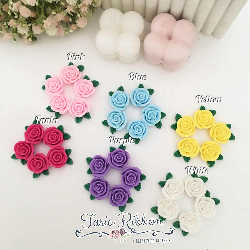 Resin Clay Bunga Mawar