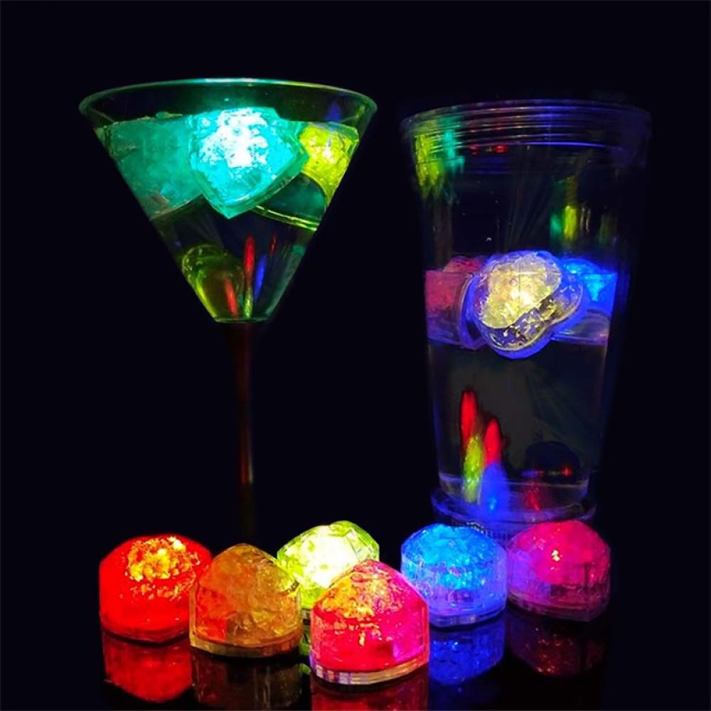 Timekey Multi Color Luminous LED Es Batu Glowing Party Bar Flash Neon Cup Dekorasi Natal Decor Lampu Induksi D4N1