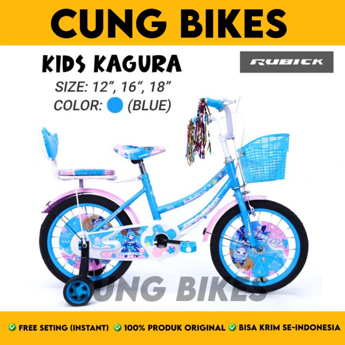 Sepeda Anak Perempuan mini Uk 12 16 18 Inch RUBICK KAGURA Keranjang