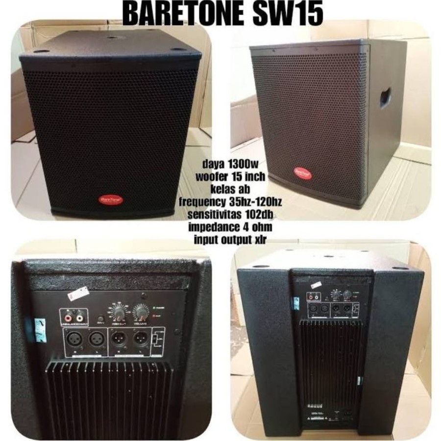 SUBWOOFER AKTIF 15 INCH BARETONE 15SW 15 SW ORIGINAL
