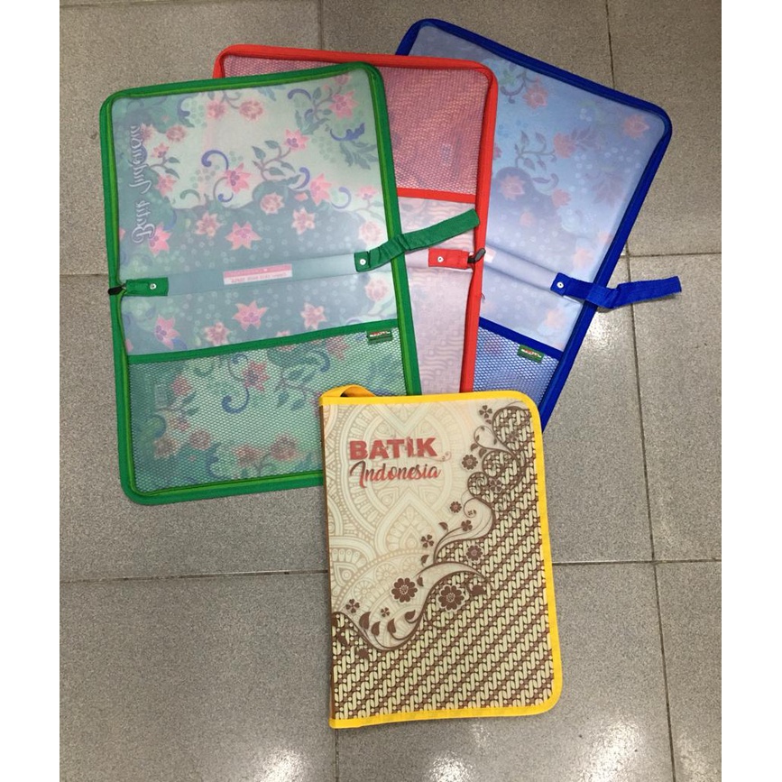 

map zipper file batik/map resleting plastik motif batik