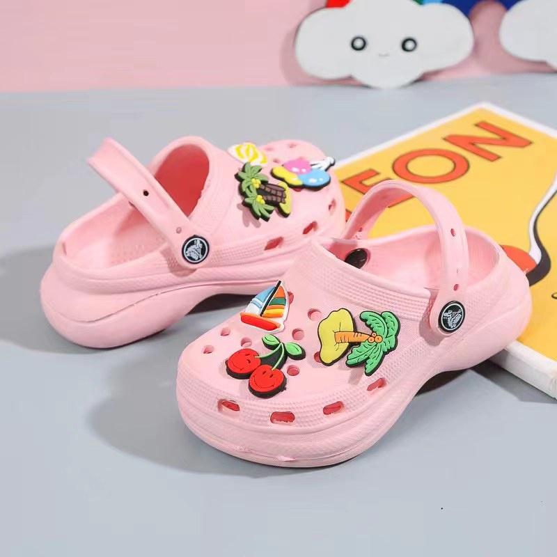 Sandal Crocs Kids Classic Clog  Anak  Crocs Anak-anak  Laki-laki Dan Perempuan Free Jibbits Pantai