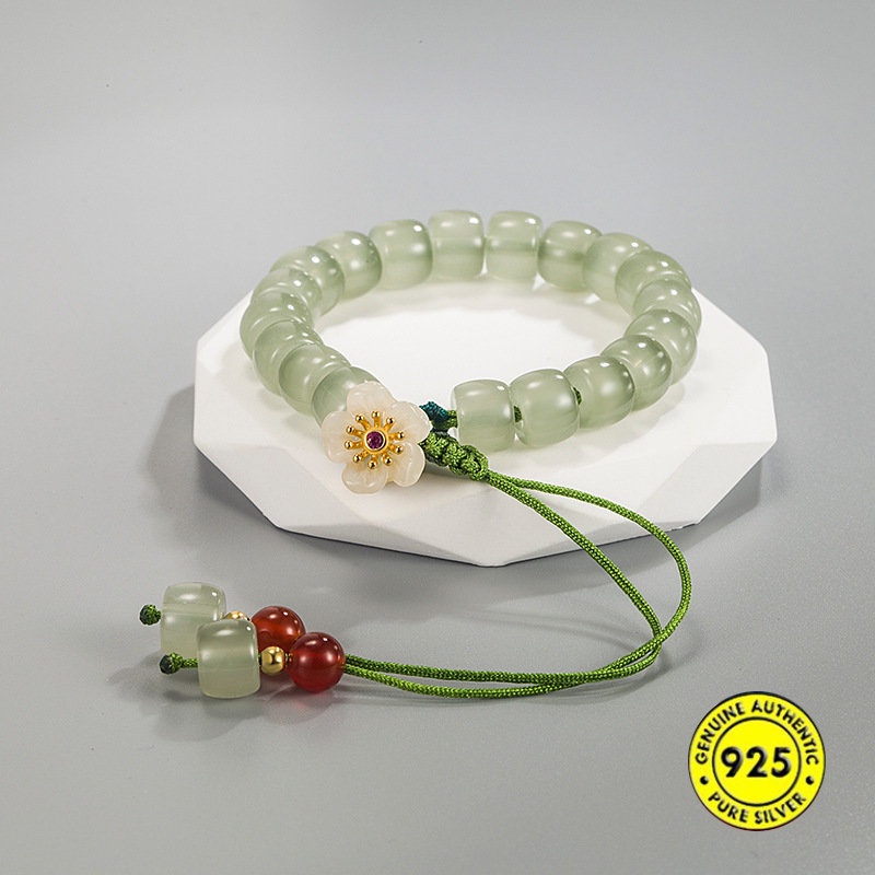 Begonia Hetian Jade Gelang Wanita Rumbai Tali Gendong U1485