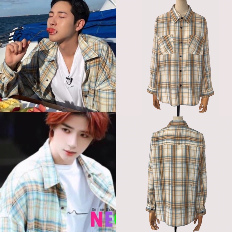 REDY STOCK Renjun NCT, Sakuya NCT Wish, Ten NCT, BeomGyu TXT BONUS GANCI NCT WORTH 15.000 - Flannel 