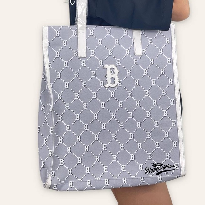 MLB B Grey Monochrome Tote Bag ORIGINAL