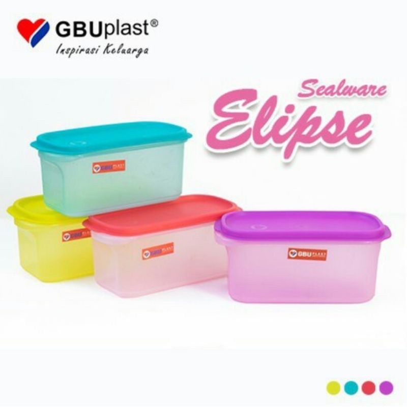 GBU Plast Toples Elipse Small 750 ml Tempat Makanan Kedap Udara BPA Free Food Safe Sealware