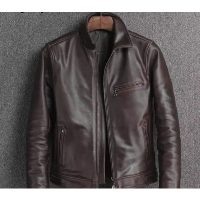 JAKET KULIT ASLI ORIGINAL JAKET KULIT PRIA KEREN ASLI KULIT DOMBA PREMIUM