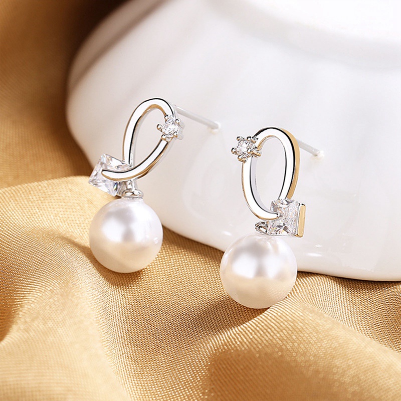 Fancyqube Anting Mutiara Asli Natural Mutiara Air Tawar925Sikatan Sterling Silver Earrings Mutiara Perhiasan Untuk Wemon Hadiah Pernikahan