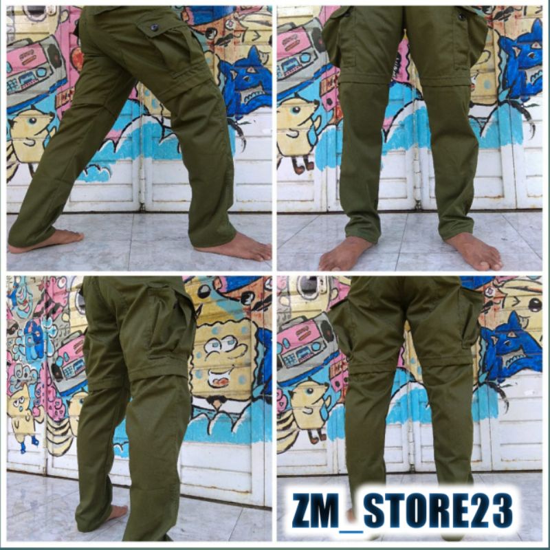 CELANA ALPIN ARMY HIJAU POLOS PANJANG
